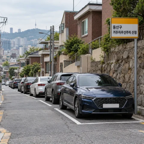 용산구 거주자우선주차 신청 — 2027 배정 11월 27일 발표, 전일 월 4만 원 - 가이드